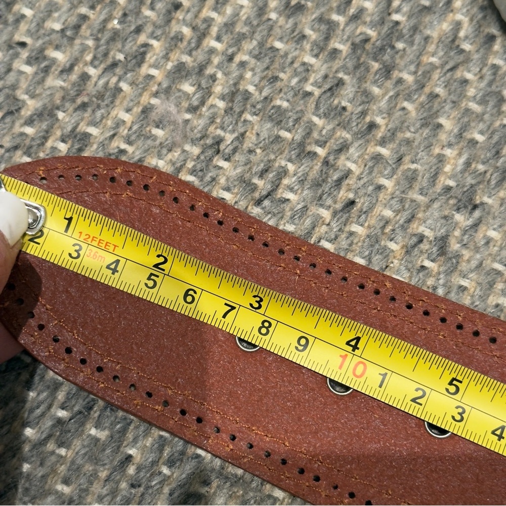 Another Line Inc Western Wide Brown Leather Belt Size L Women’s - Picture 9 of 9